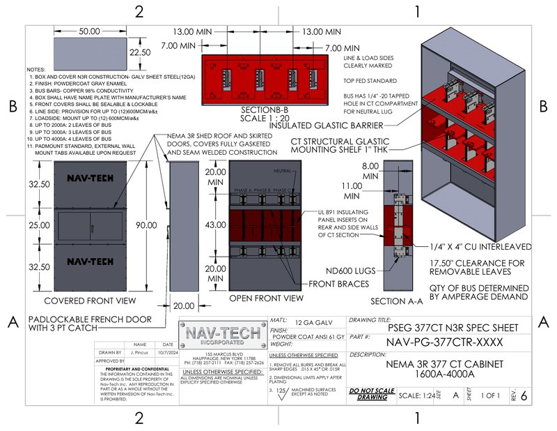 PSEG 377CT NEMA 3R drawing